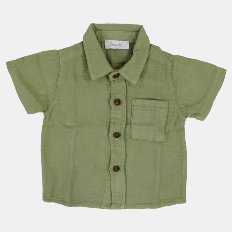 Baby Boys Plain Cotton Shirt