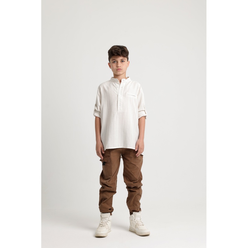Boys Cotton Long-Sleeved Shirt