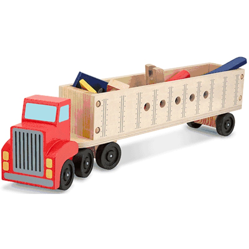 Melissa & Doug Big Rig Wooden Building Truck