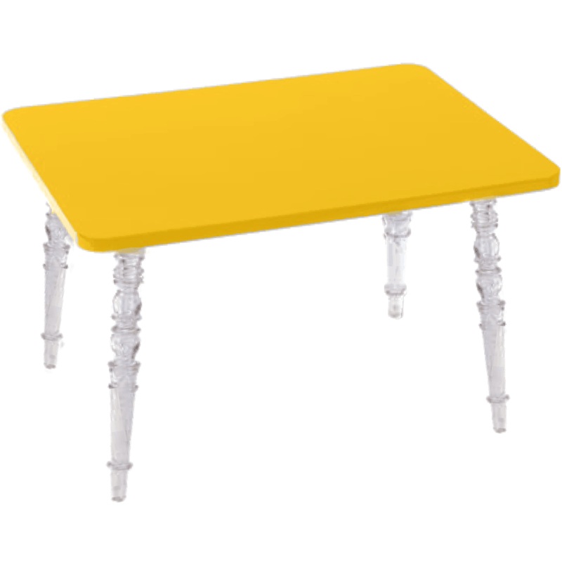 Little Nest William Rectangular Child Table in Yellow