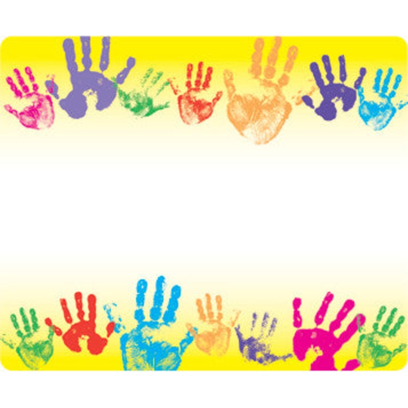Rainbow Handprints Terrific Labels