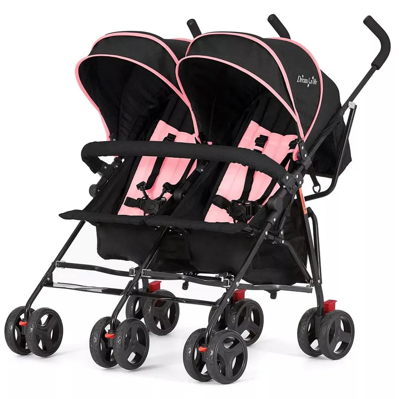 Volgo Twin Umbrella Stroller – Pink