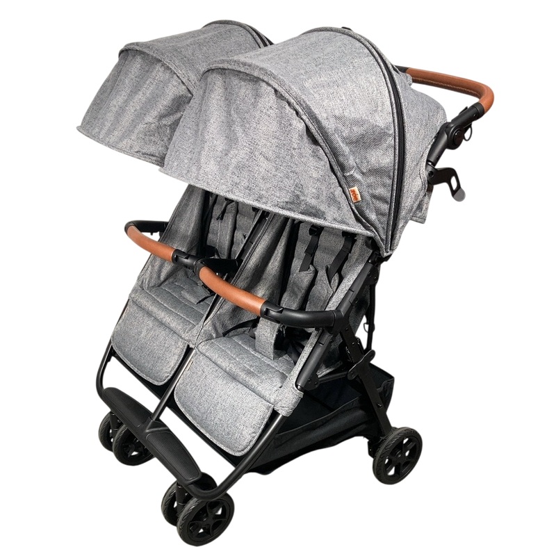Zoe The Twin V2 Double Stroller, 2024, Luxe Grey