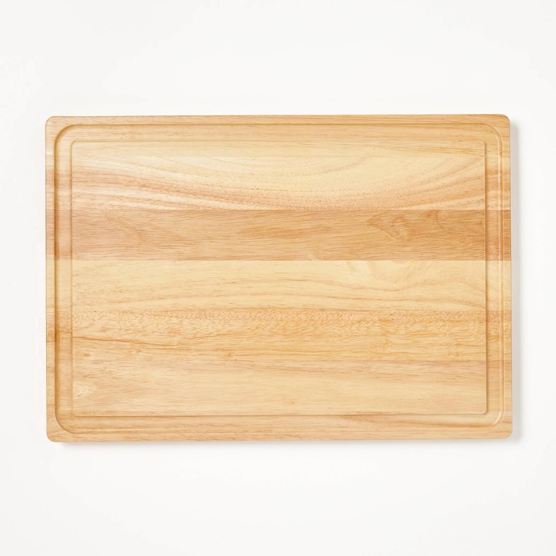 14″ X 20″ Rubberwood Carving Board with Juice Groove