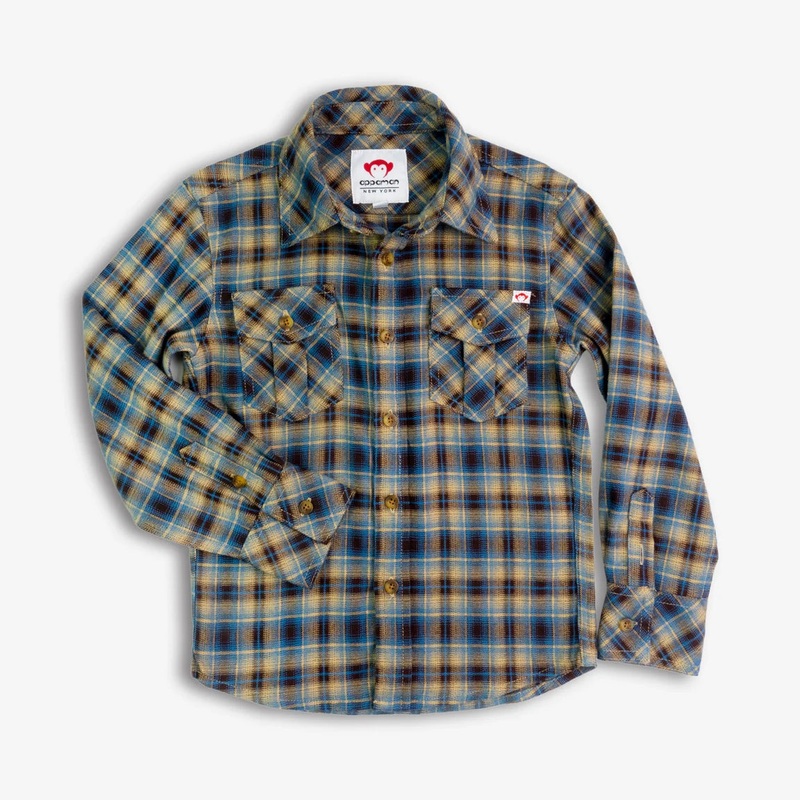 Appaman Flannel Shirt – Chocolate/Blue Plaid