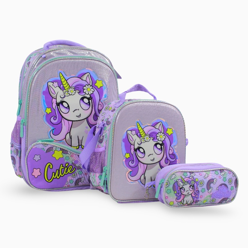 Cutie Unicorn School Set  17 Inches
