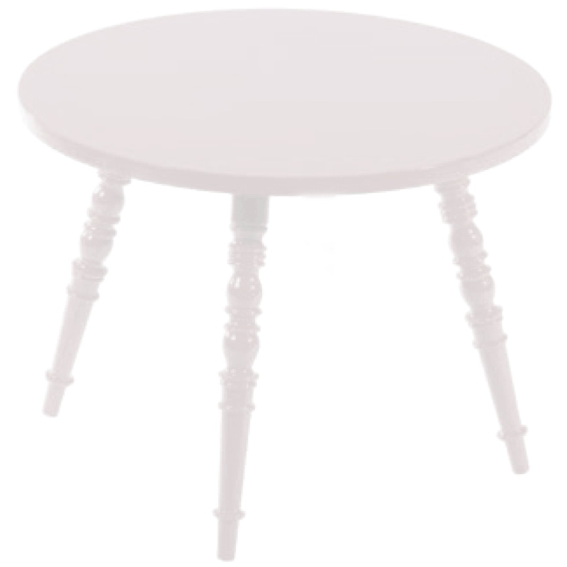Little Nest Catherine Round Child Table in White