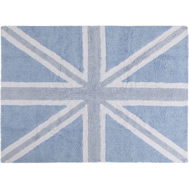 Lorena Canals Flag Rug, UK – Baby Blue (4′ x 5′ 3″)