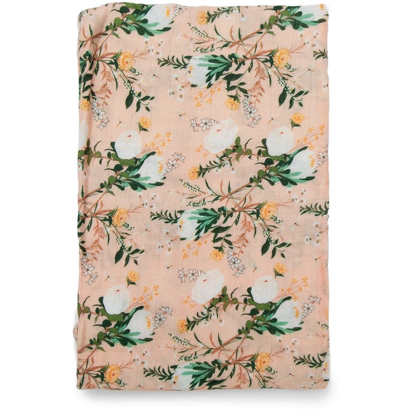 Loulou Lollipop Luxe Muslin Swaddle – Blushing Protea