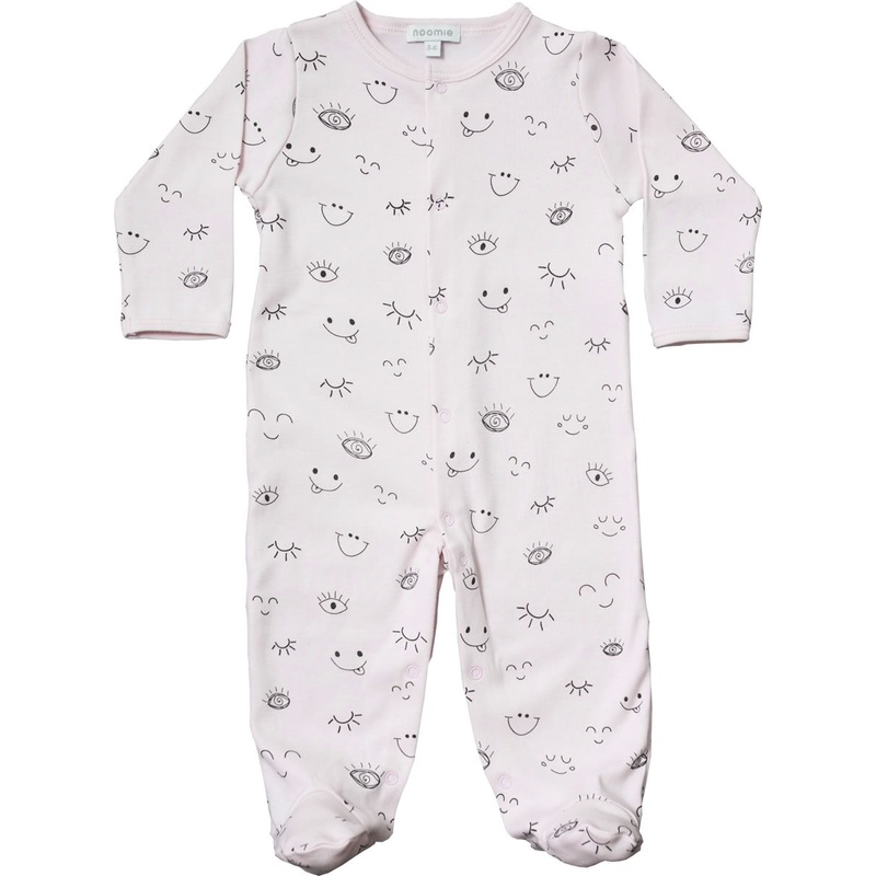 Noomie Snap Footie – Pink Wink (6-9M)