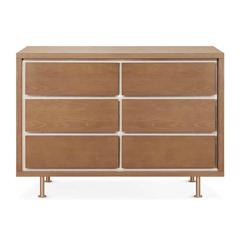 Nursery Works Novella 6 Drawer Dresser Stained Ash Ivory