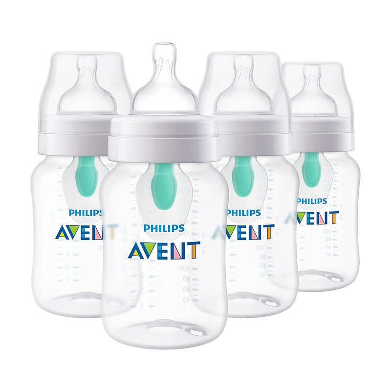 Philips Avent Natural Baby Bottles, 4 Pack, Clear, 9 oz