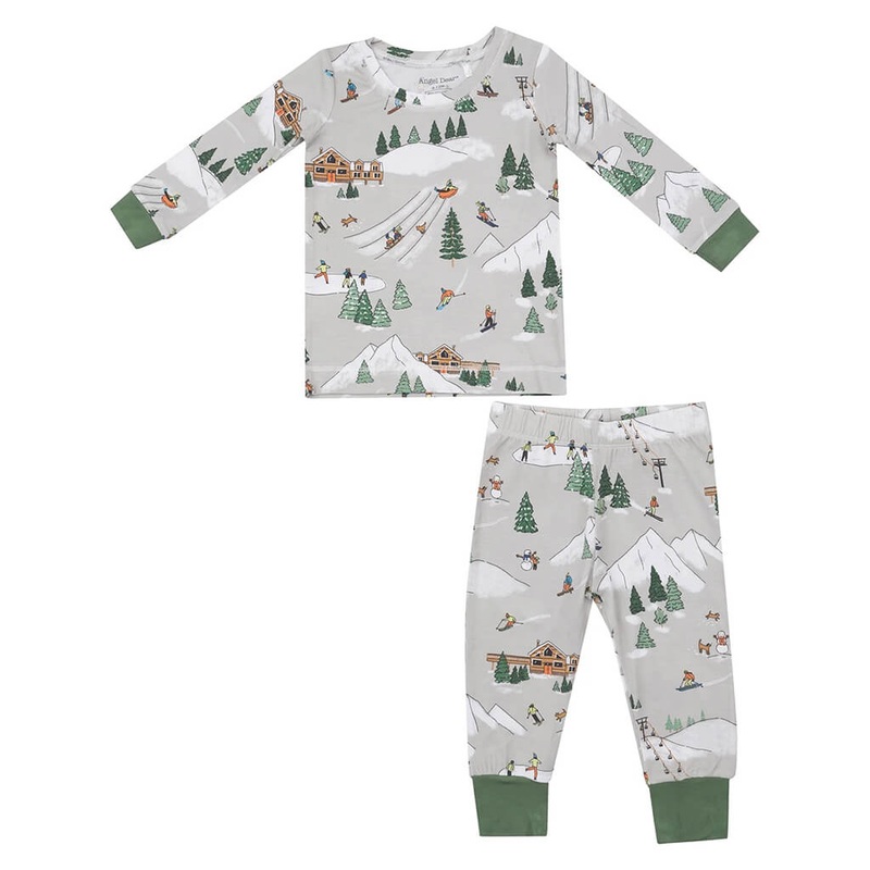 Angel Dear Long-Sleeve Pajama Set Winter Fun Skiers