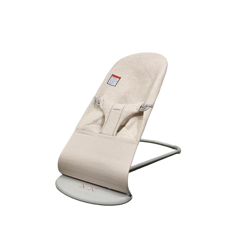 BabyBjorn Bouncer Balance Bundle With Toy Bar, Light Gray Frame, Light Beige, Pastel Googly Eyes