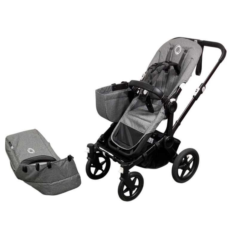 Bugaboo Donkey 5 Mono Stroller, Black, Grey Melange, 2024, without Canopy