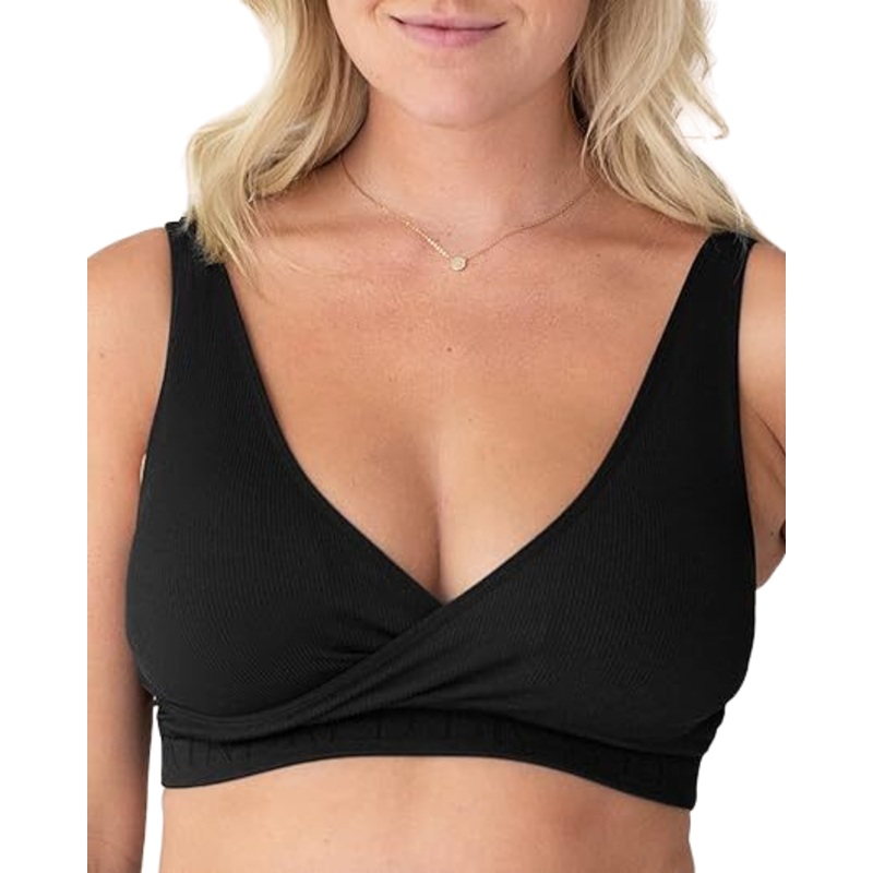 Kindred Bravely Sublime Adjustable Crossover Nursing & Lounge Bra, Medium, Black