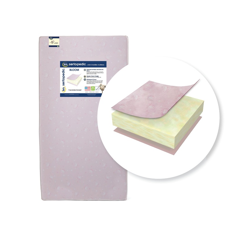 Sertapedic Bloom Crib and Toddler Mattress