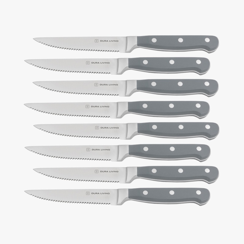 Superior Set of 8 Steak Knives – Gray