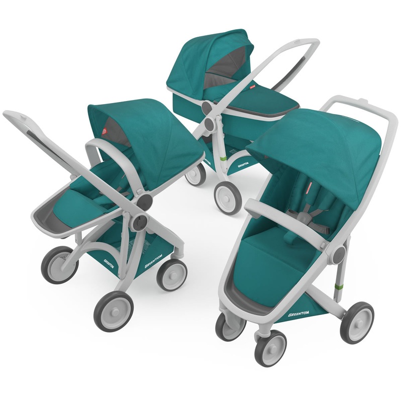 Greentom 3 in 1 Stroller – Grey/Teal