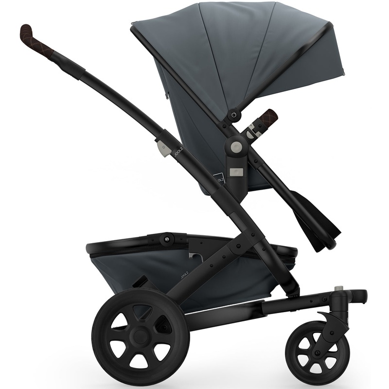 Joolz Geo 2 Tailor Mono Stroller – Black/Grey/Black/Dark Brown Double-Stitched