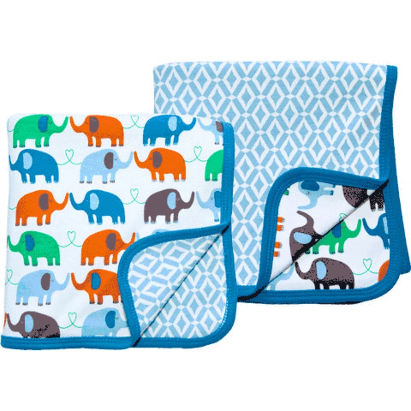 Magnificent Baby Boy’s Elephant On Parade/El Marrakesh 2-Ply Blanket