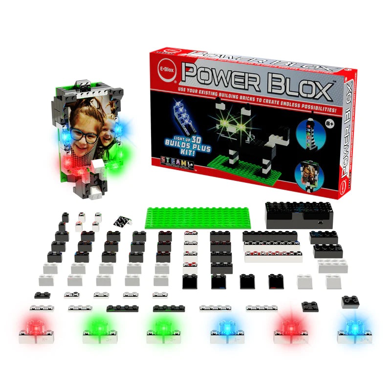 Power Blox Builds Plus Set – E-Blox – LED Light-Up Building Blocks