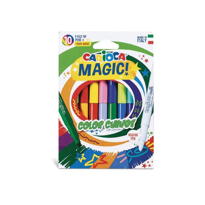 Carioca Magic Color Change Felt Tip Pens, 9 pcs + 1