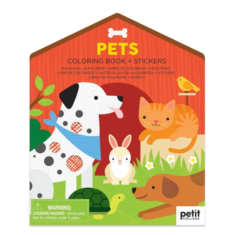 Coloring Book with Stickers – Pets