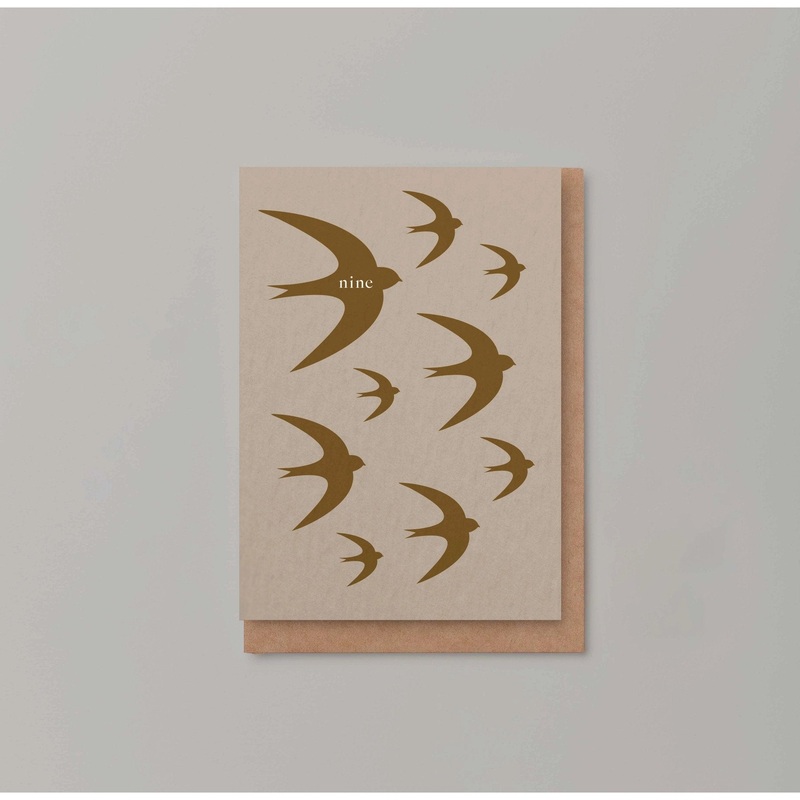 ‘NINE’ Star Birthday Card