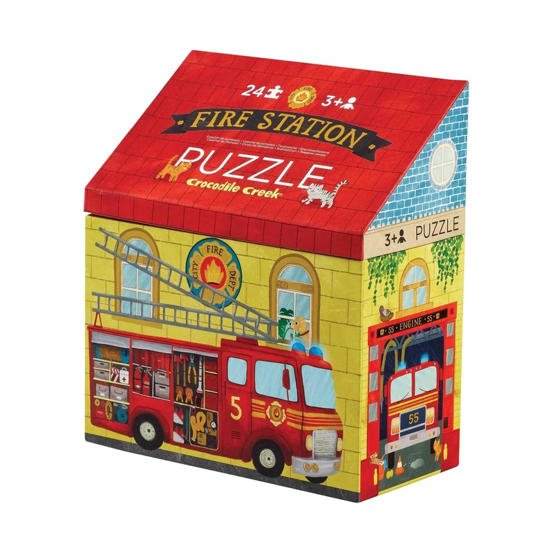 Crocodile Creek 24-piece Fire Station Puzzle