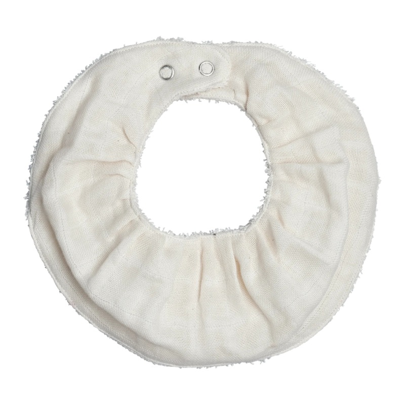 Organic Cotton Ruffle Bib | Natural