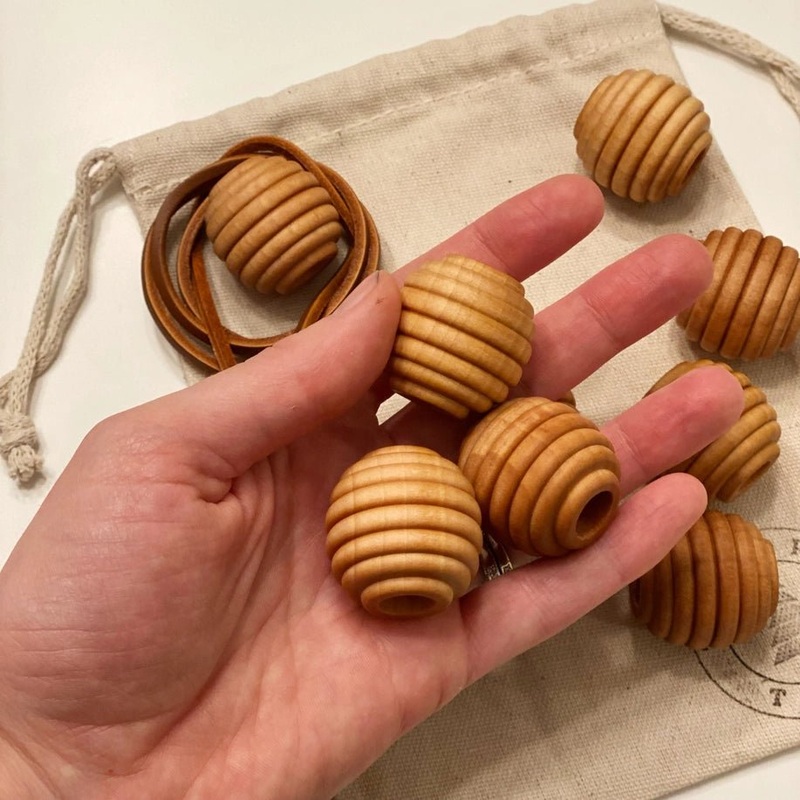Montessori Wood Lacing Beads