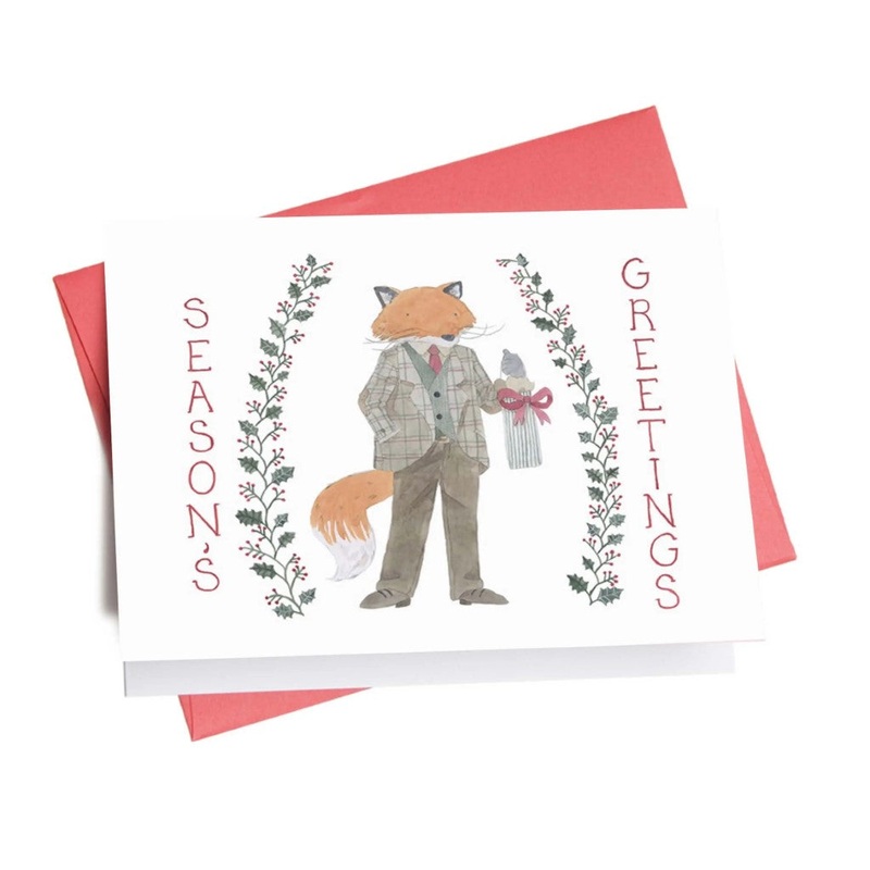 Season’s Greetings Fox Holiday Greeting Card
