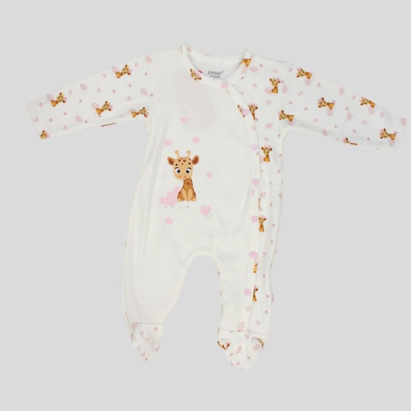 Little Giraffes Long-Sleeved Baby Footie