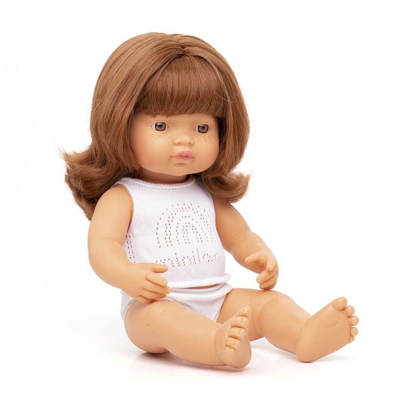 Miniland Caucasian Redhead Girl Doll – 38cm