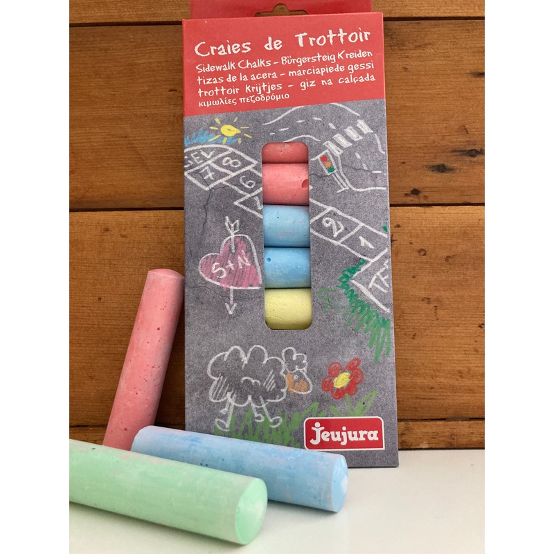 CHALK SET for Sidewalk – Art, 10 pieces, 5 colours!