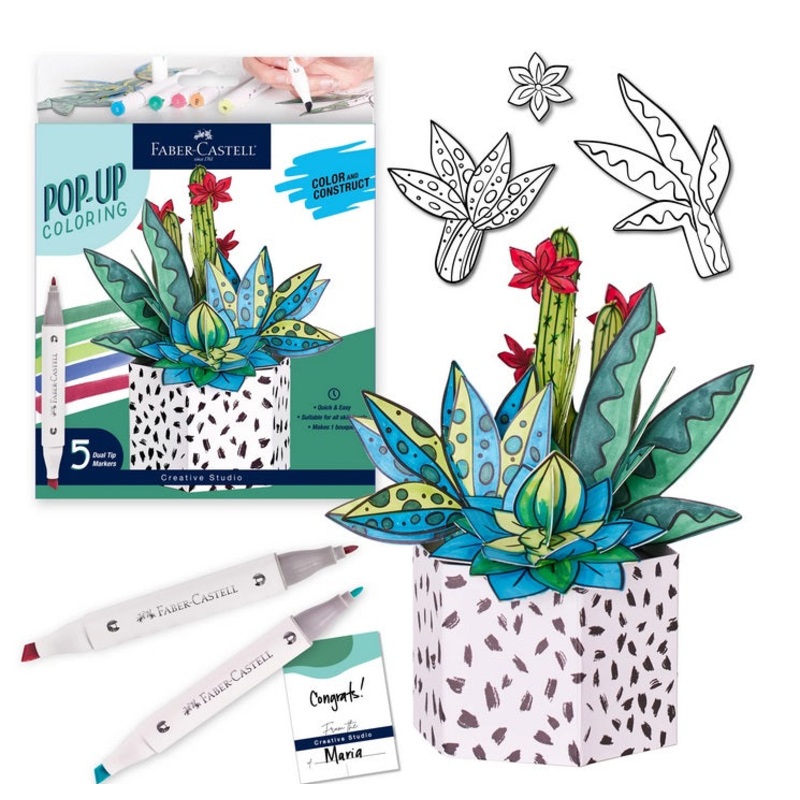 Pop Up Coloring Succulent