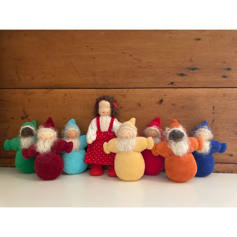 Waldorf Doll Set – Grimm’s SNOW WHITE & THE SEVEN DWARFS