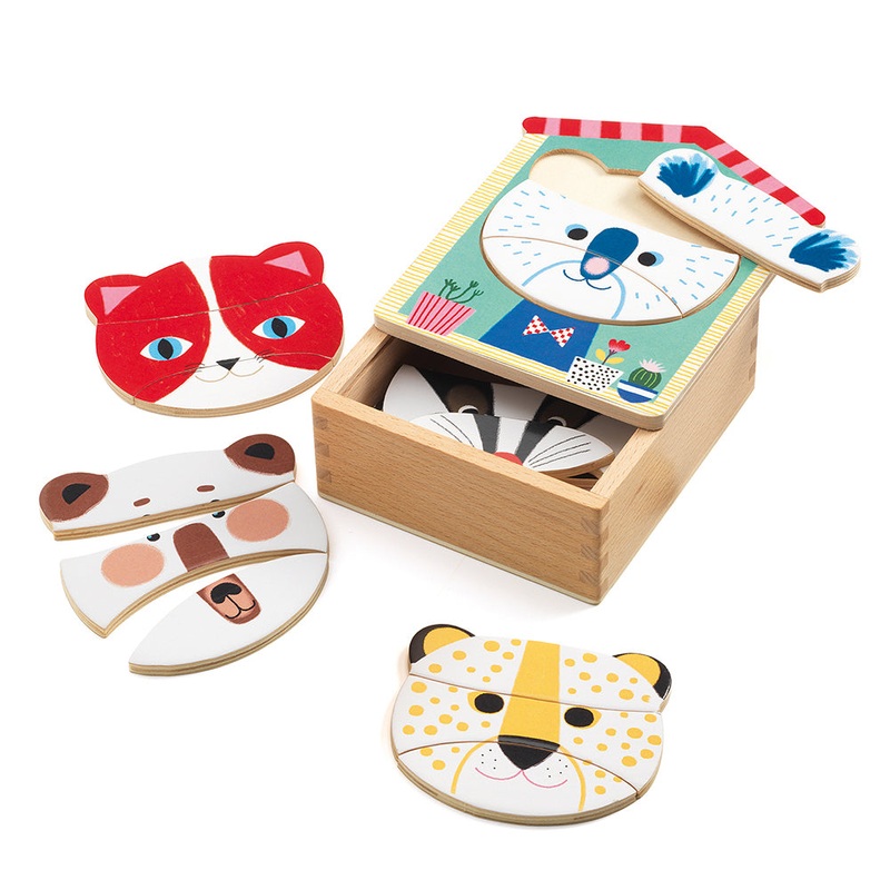 DJECO Face – mix  – Wooden Puzzles
