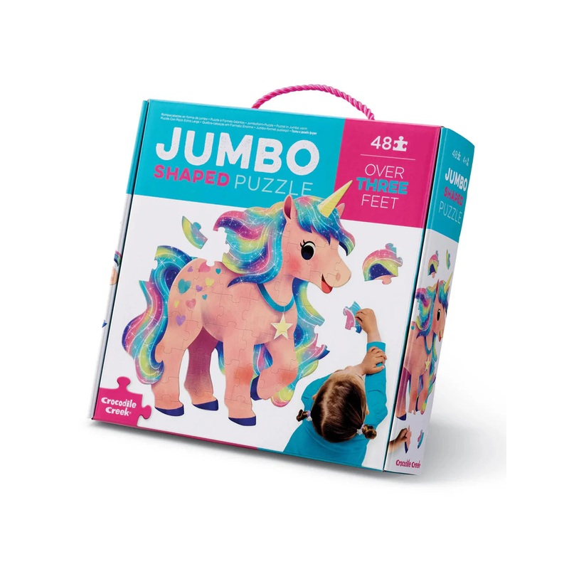 Crocodile Creek Jumbo 48-piece Shaped Puzzle | Unicorn