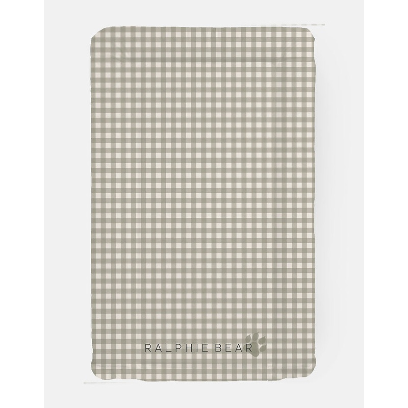 Gingham Sage Table Changing Mat