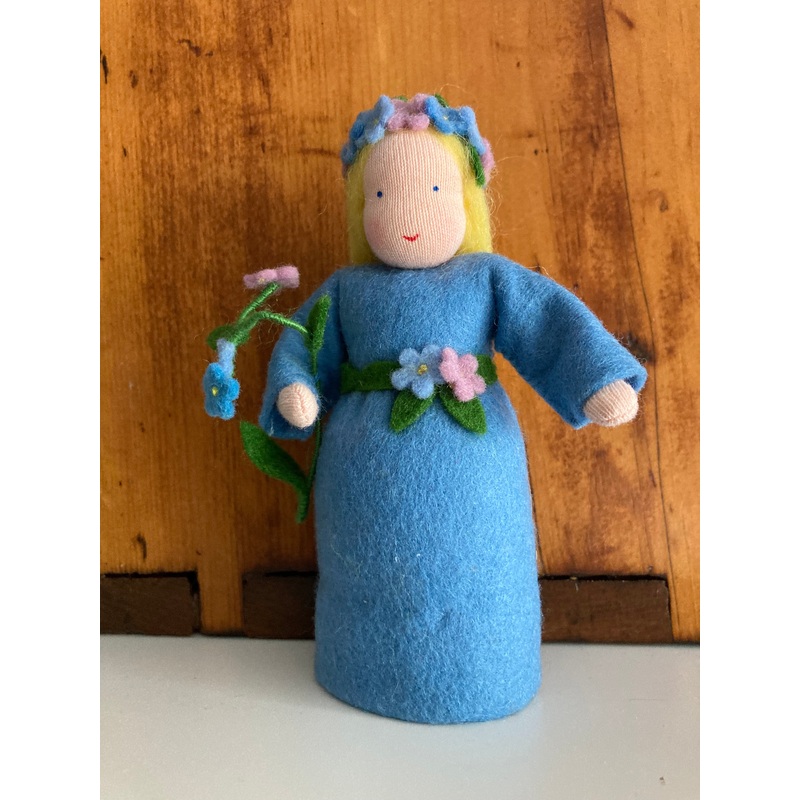 Waldorf Nature Table Doll – FORGET-ME-NOT FLOWER