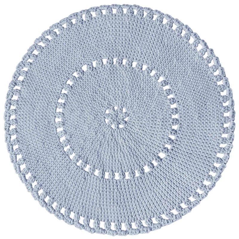 Crochet BOHO Rug | BABY BLUE
