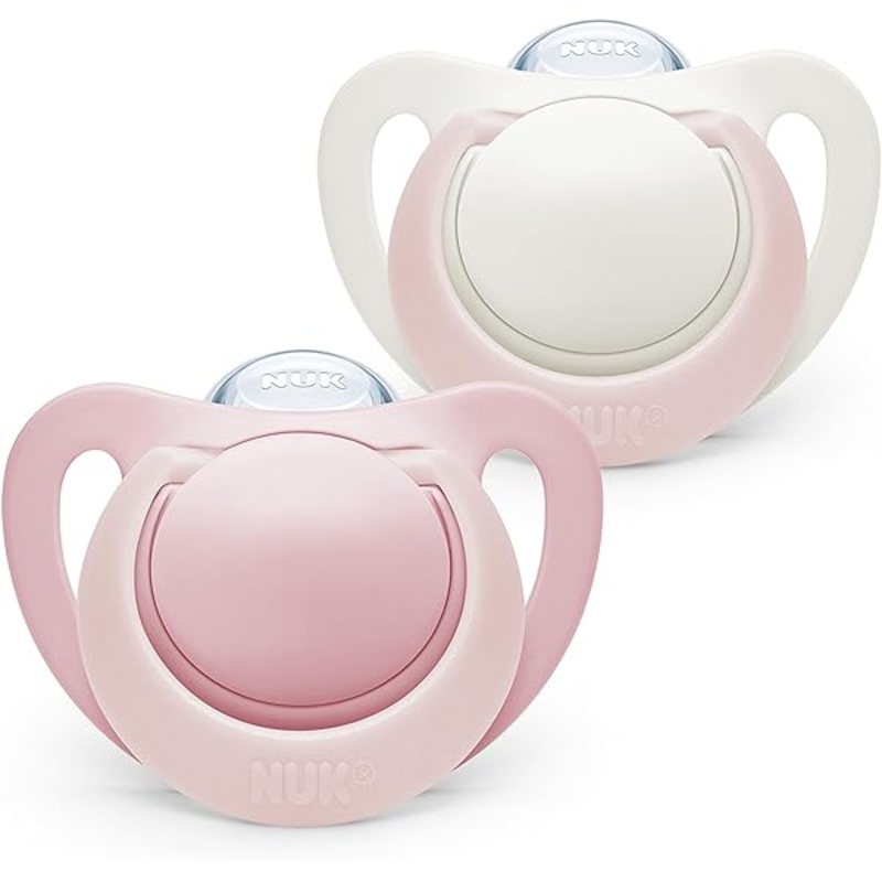 NUK *SILICONE* Genius Orthodontic Pacifiers 0-2 Months – Pack of 2