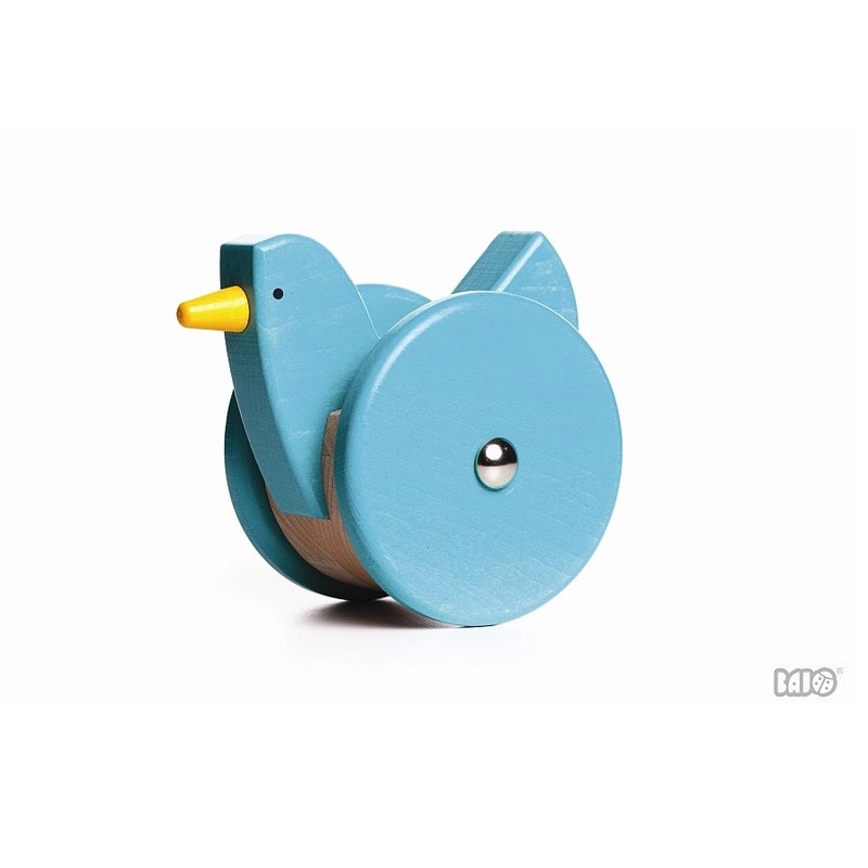 Wooden Wobbling Chicken – Teal