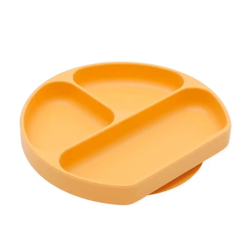 Bumkins Silicone Grip Dish – Tangerine