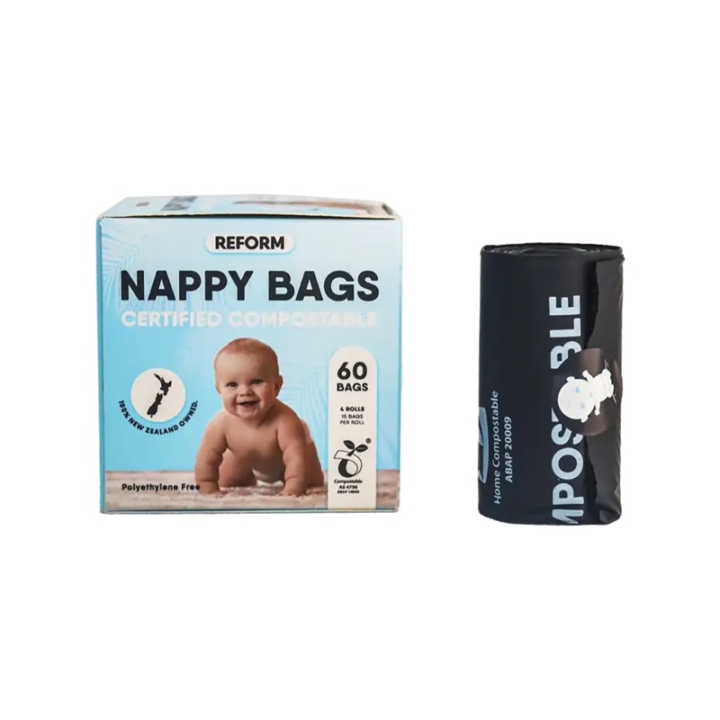 Reform Certified Compostable Nappy Bags – 60 Bags