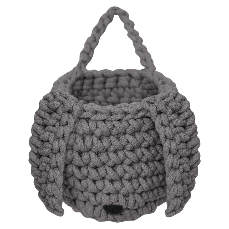 Crochet Bunny Basket | GREY