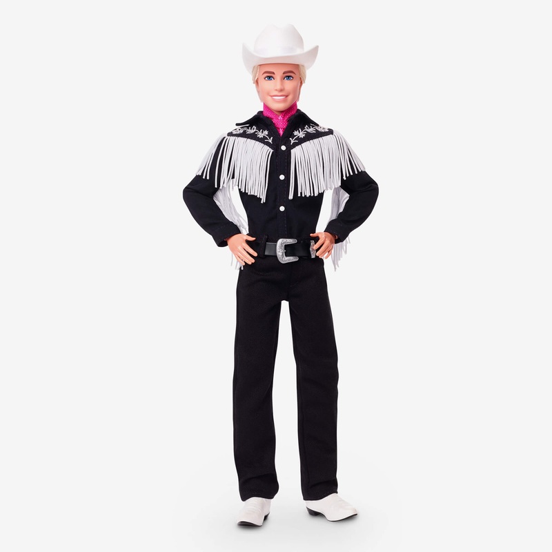 Ken Doll in Black and White Western Outfit  Barbie The Movie