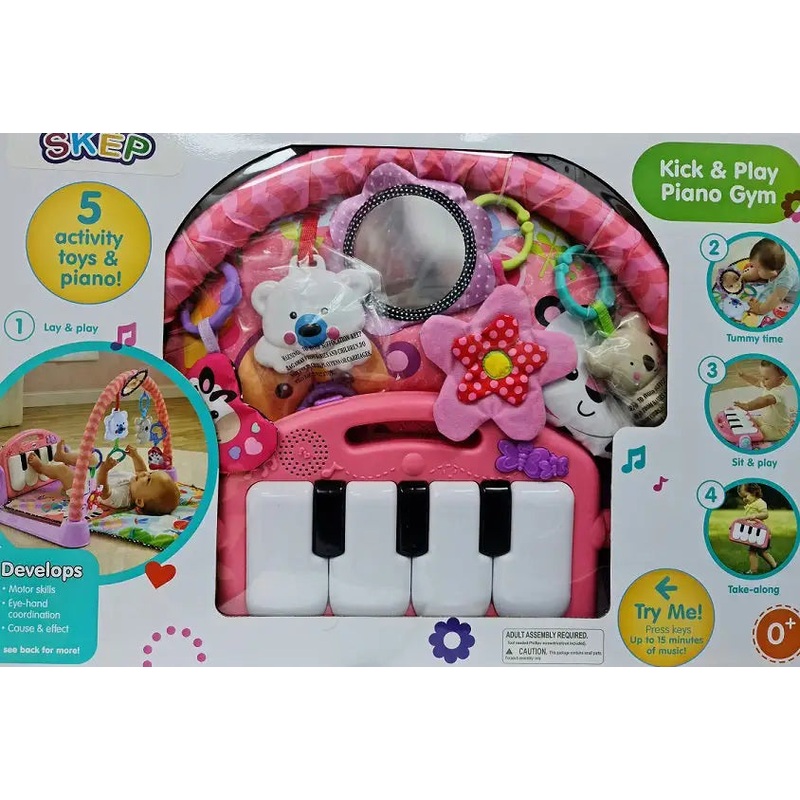 Skep Kick & Play Piano Musical Gym – Pink 8839
